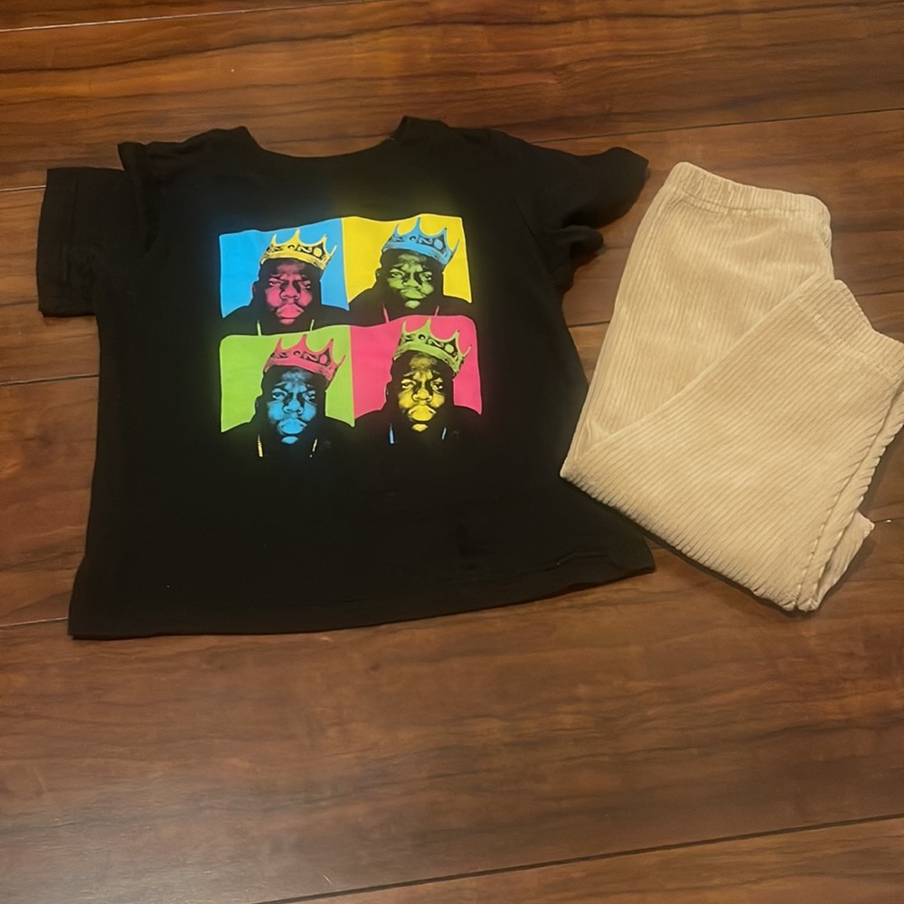Biggie  notorious big shirt baby and pants baby uniqlo